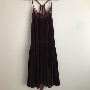 Free People Nightshade Velvet Lace Dress